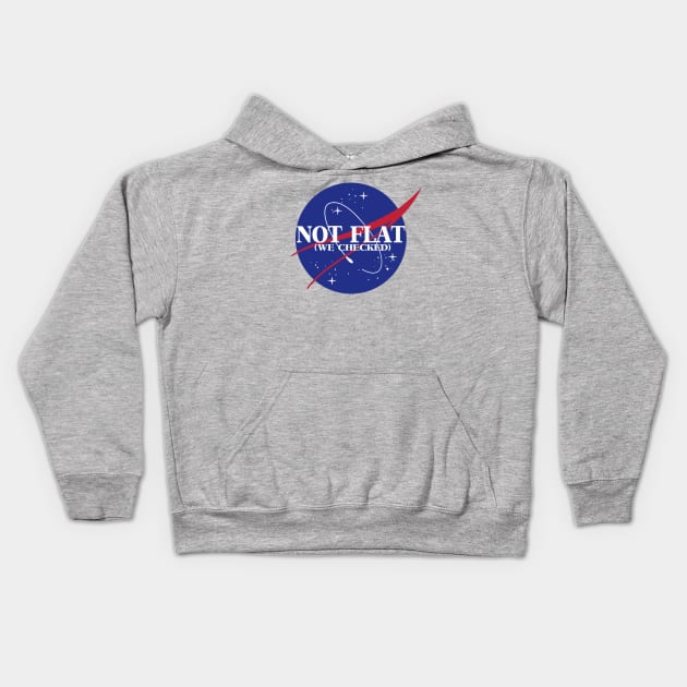 not flat (we checked) Kids Hoodie by remerasnerds